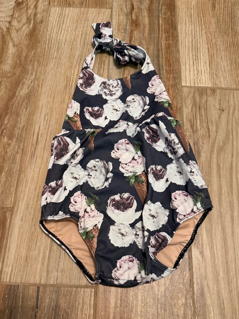 Kortni Jeane Ice Cream Floral Romper Swimsuit